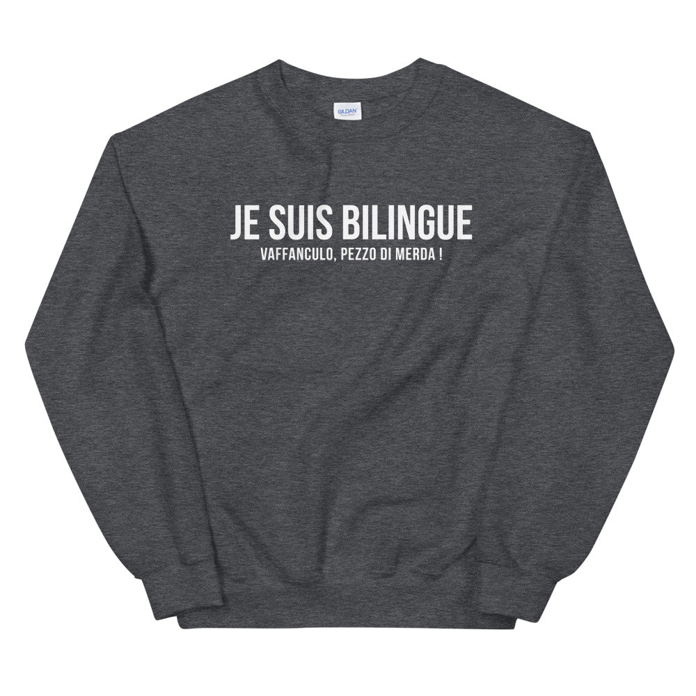 Bilingue Italien - Sweatshirt - Ici & Là - T-shirts & Souvenirs de chez toi