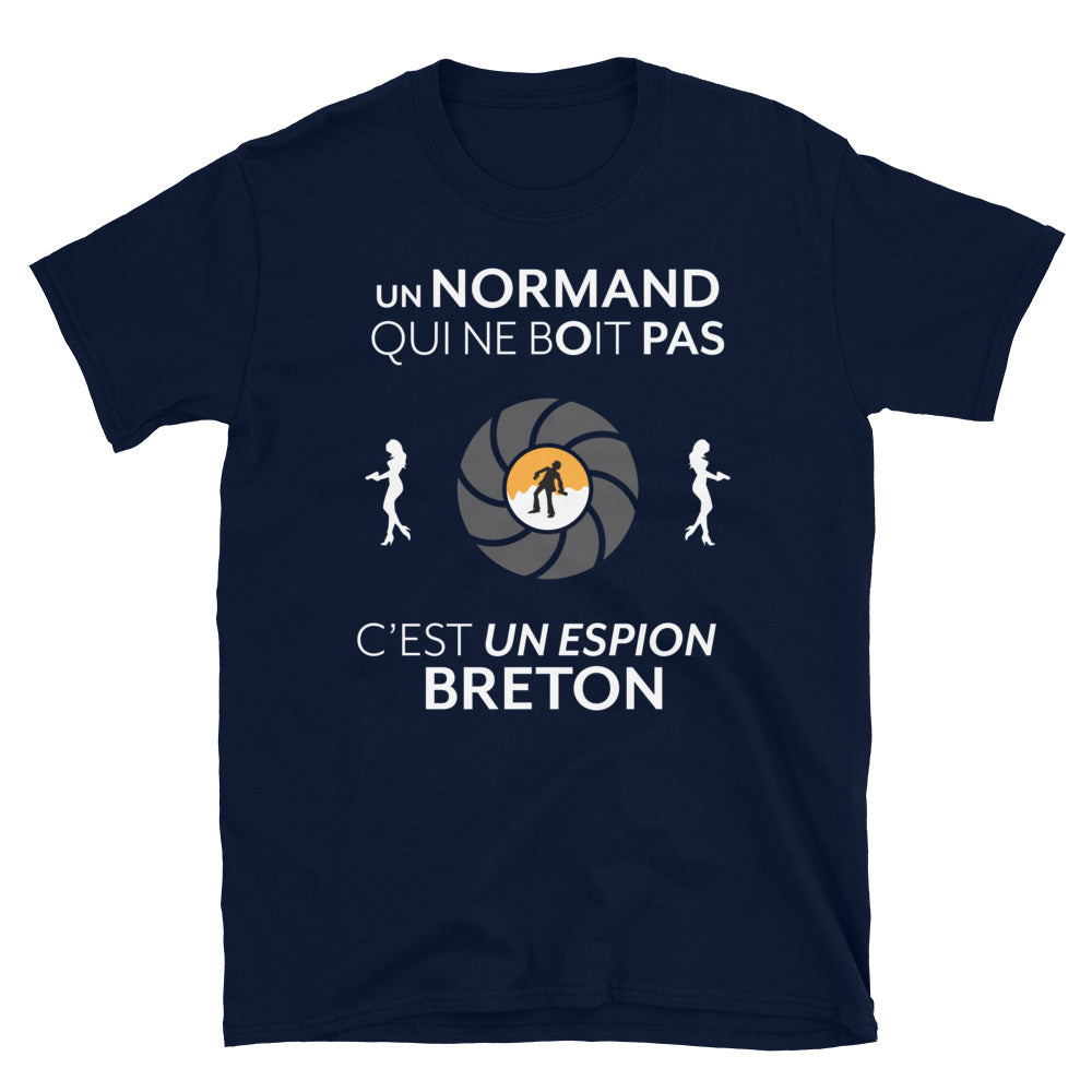T-shirt Normandie bleu marine - L'espion qui ne boit pas