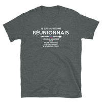 Thumbnail for T-shirt Réunionnais gris sport - Fierté et humour local