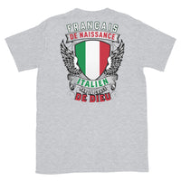 Thumbnail for T-shirt Italie gris foncé - Français de naissance, italien par grâce
