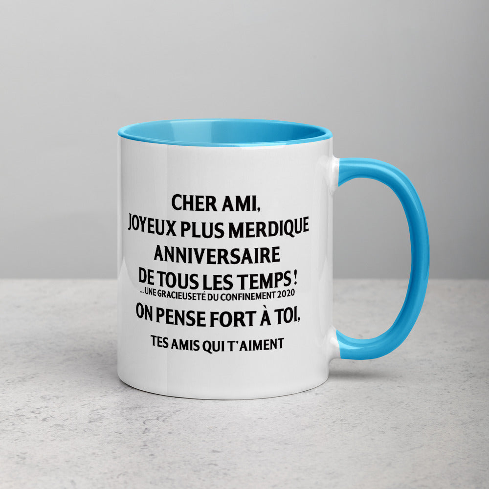 Mug confinement 2020 rouge - Joyeux anniversaire décalé
