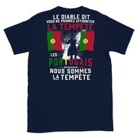 Thumbnail for T-shirt Portugal bleu marine dos - Fiers comme la tempête