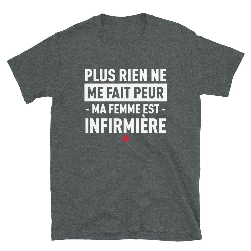 T-shirt Infirmière gris foncé - Ma femme est infirmière