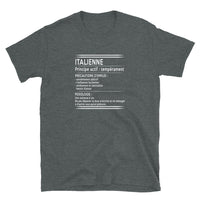 Thumbnail for T-shirt Italie noir - Posologie italienne humoristique