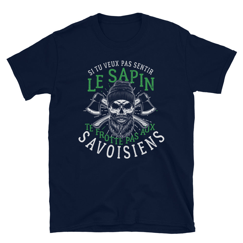 T-shirt Savoie gris foncé - Te frotte pas aux Savoisiens