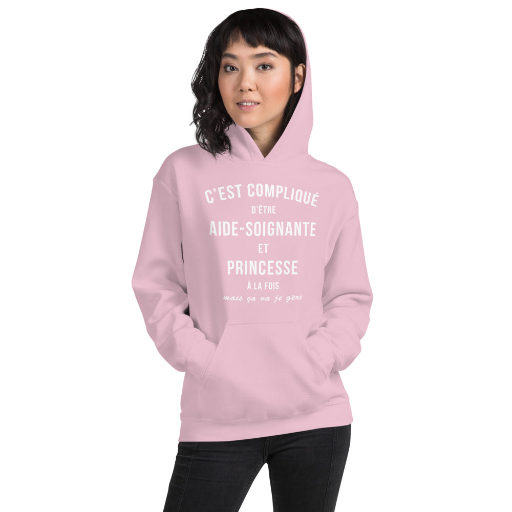 Sweatshirt Aide-soignante gris foncé dos - confort et style