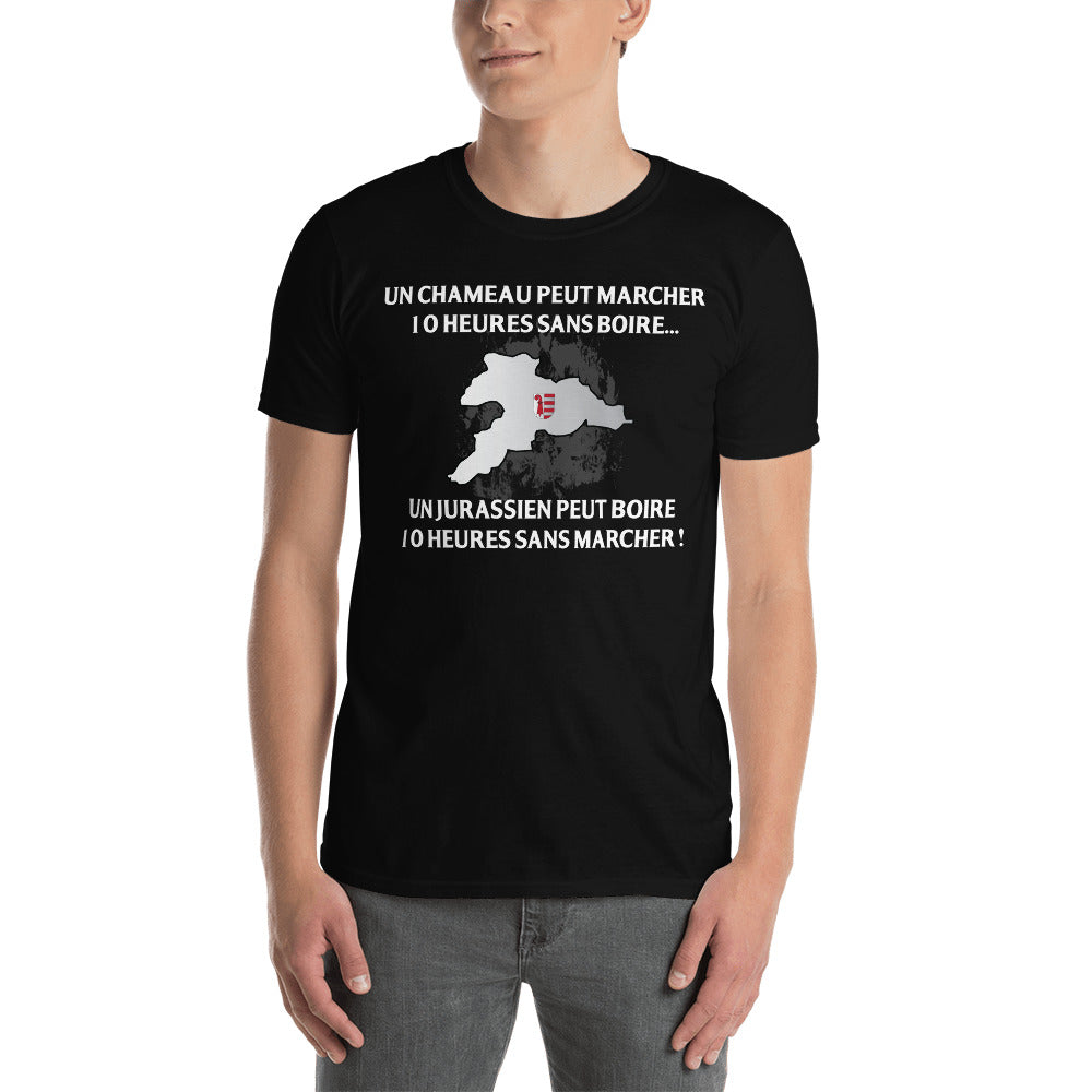 T-shirt Jurassien noir dos - 10 heures sans marcher