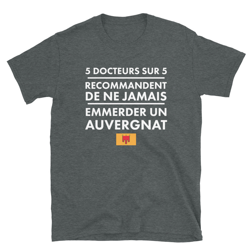 T-shirt Auvergne noir dos - Ne jamais emmerder un auvergnat
