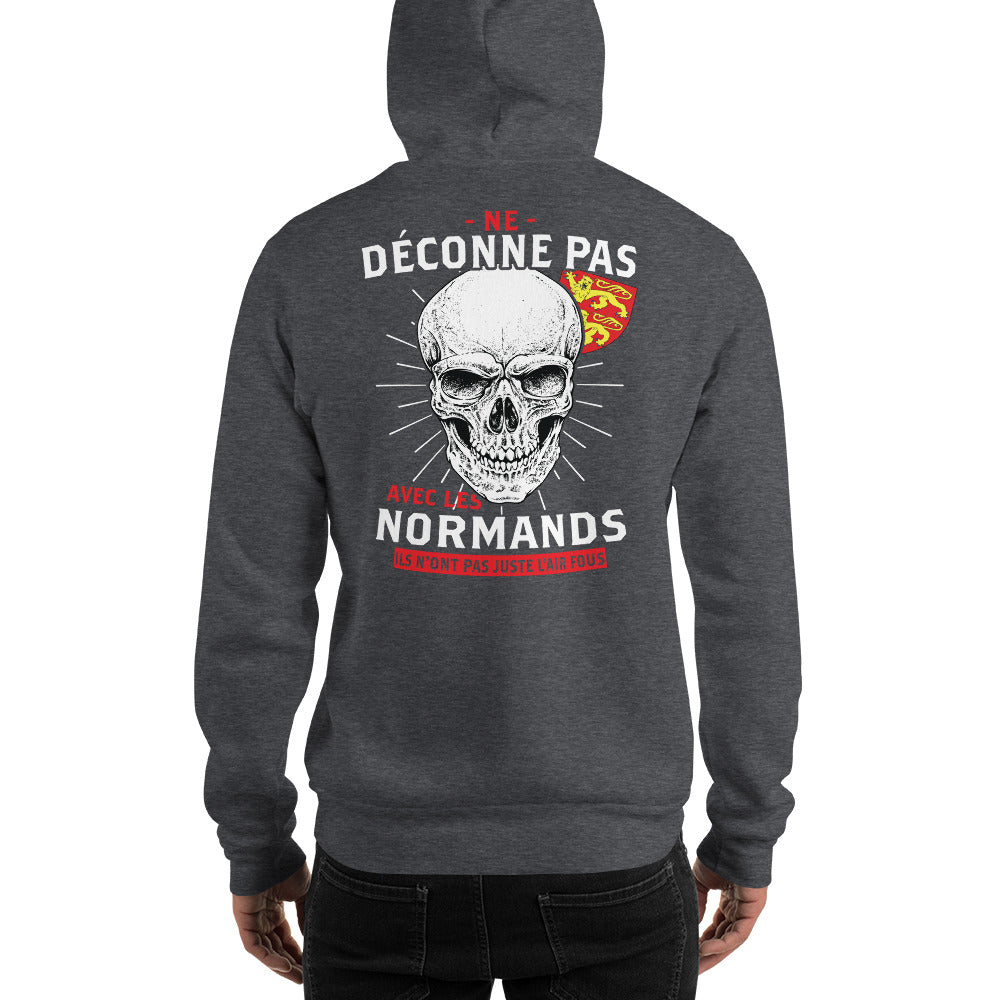 Sweatshirt Normands gris foncé chiné - Ne déconnez pas, ils sont fous !