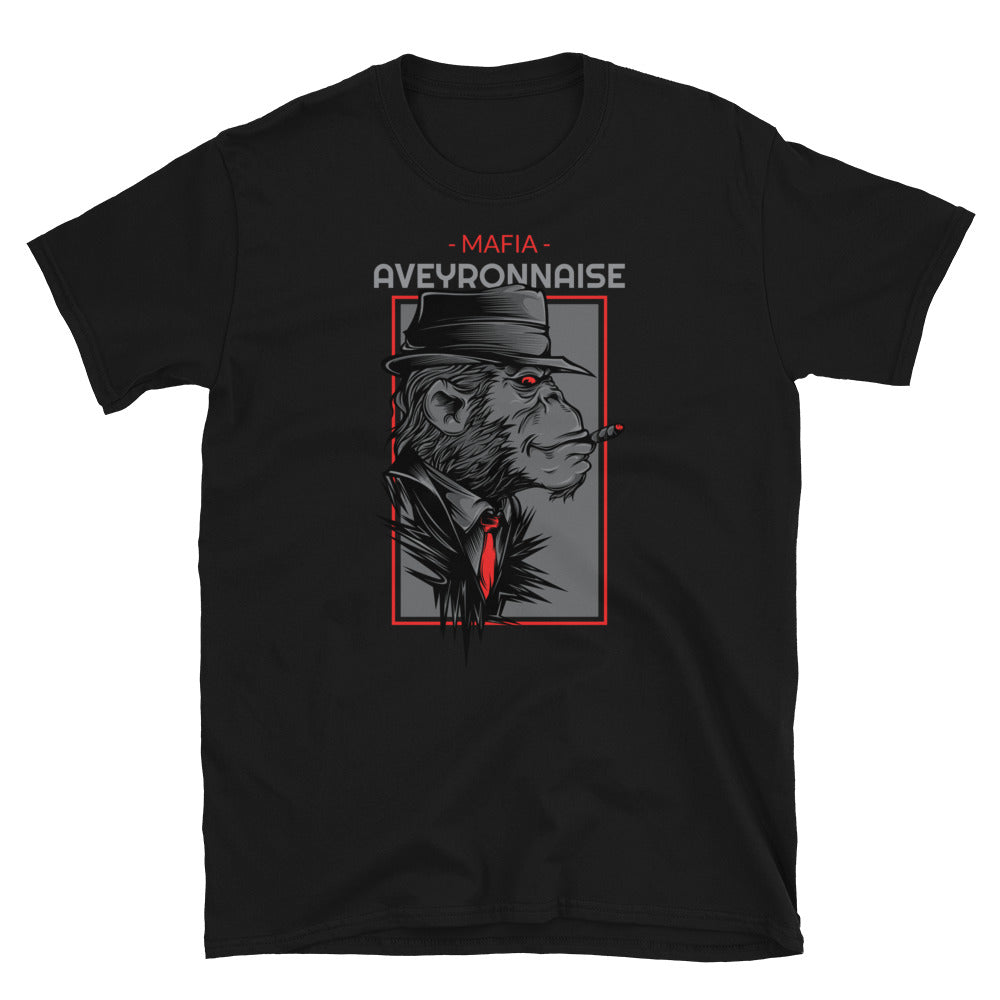 T-shirt Aveyron noir - Mafia avec humour