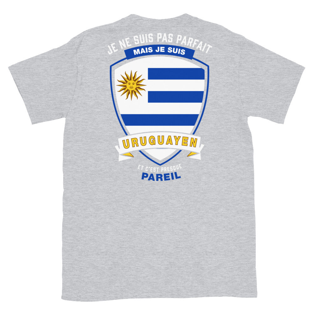 T-shirt Uruguay bleu marine dos - Je ne suis pas parfait mais.