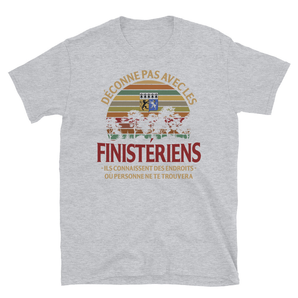 T-shirt Bretagne gris sport - Fierté des Finistériens