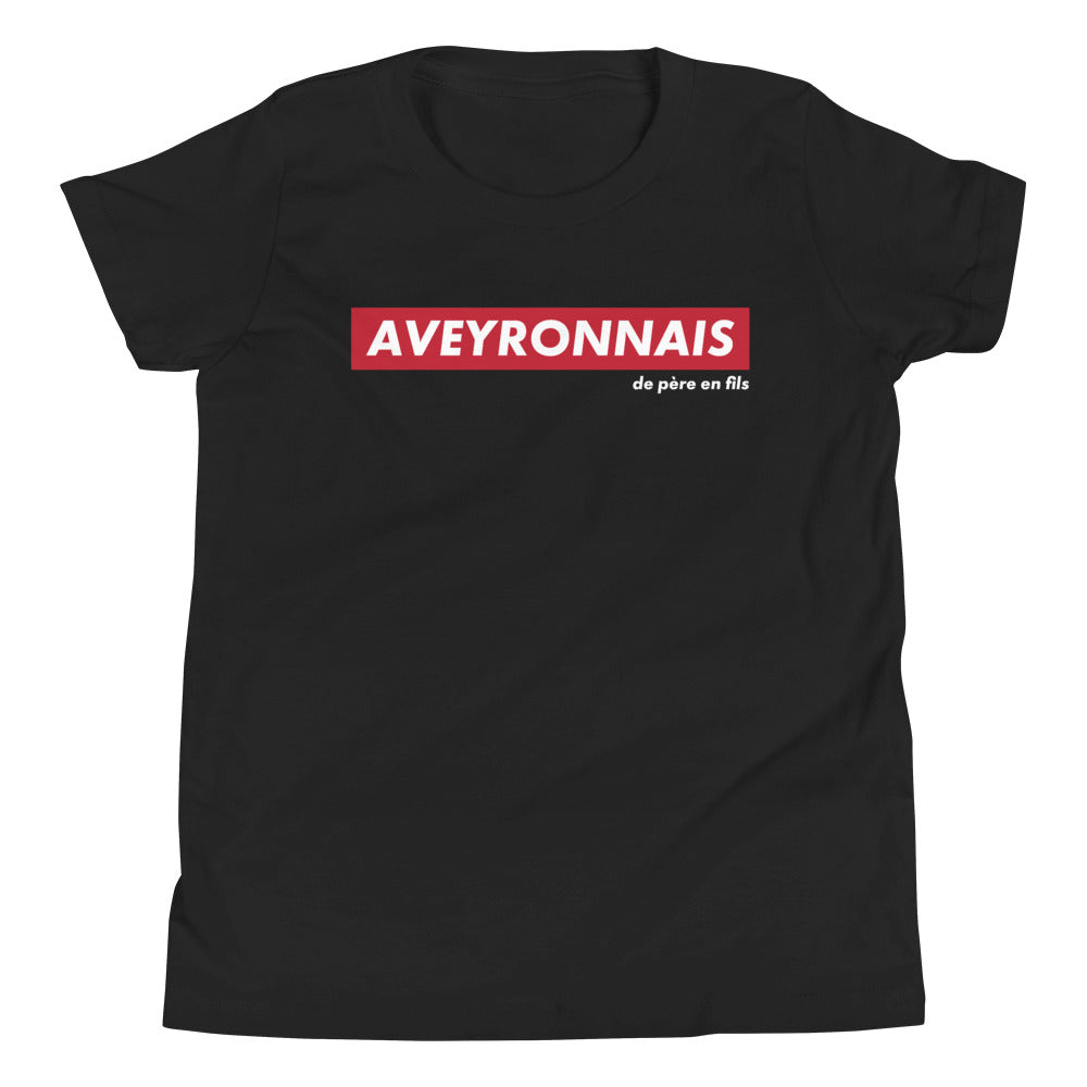 Aveyronnais de père en fils - T-shirt Manches Courtes pour Adolescent - Ici & Là - T-shirts & Souvenirs de chez toi