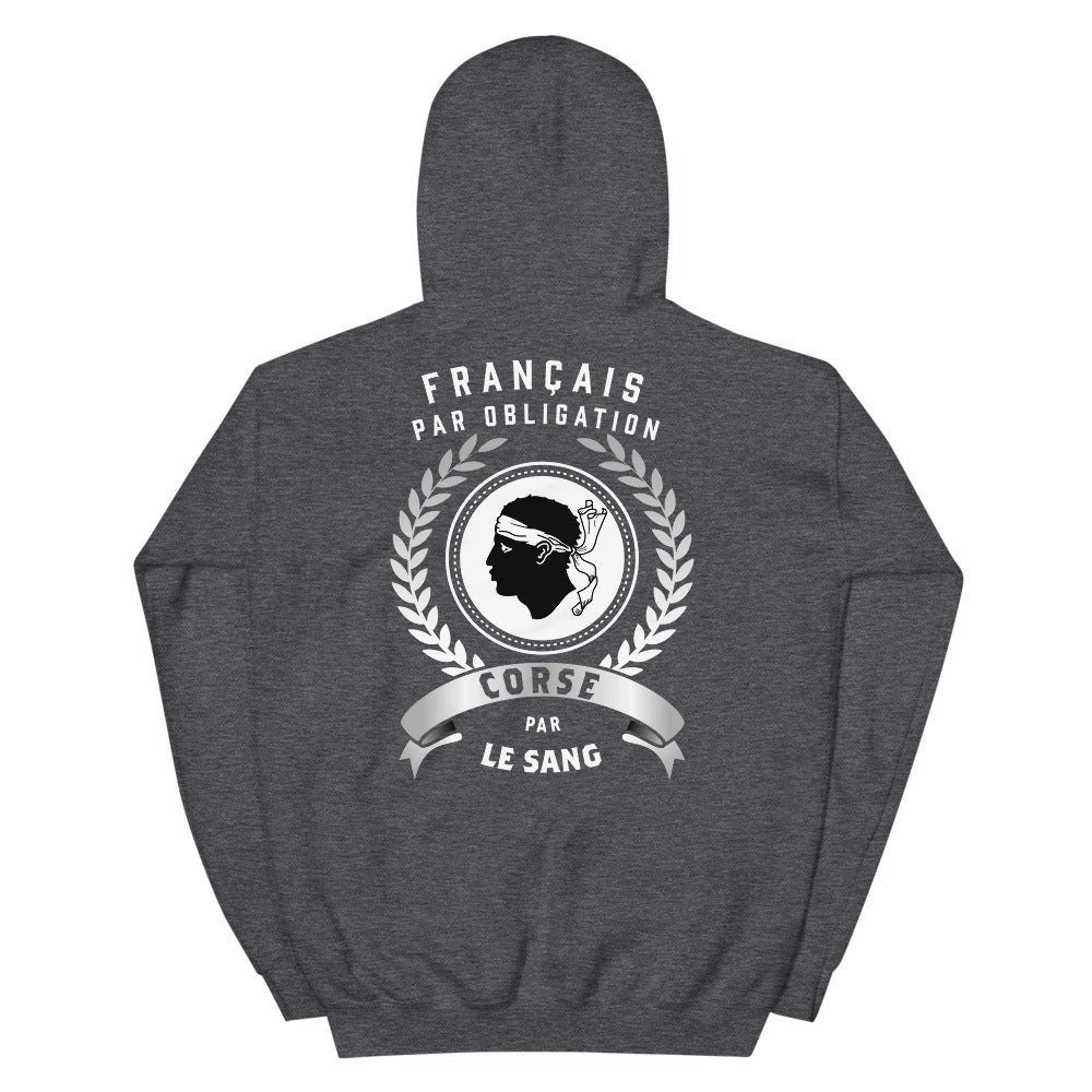 Corse par le sang  - Sweatshirt à capuche - Ici & Là - T-shirts & Souvenirs de chez toi