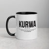 Mug Pologne noir - Définition drôle Kurwa pour le café