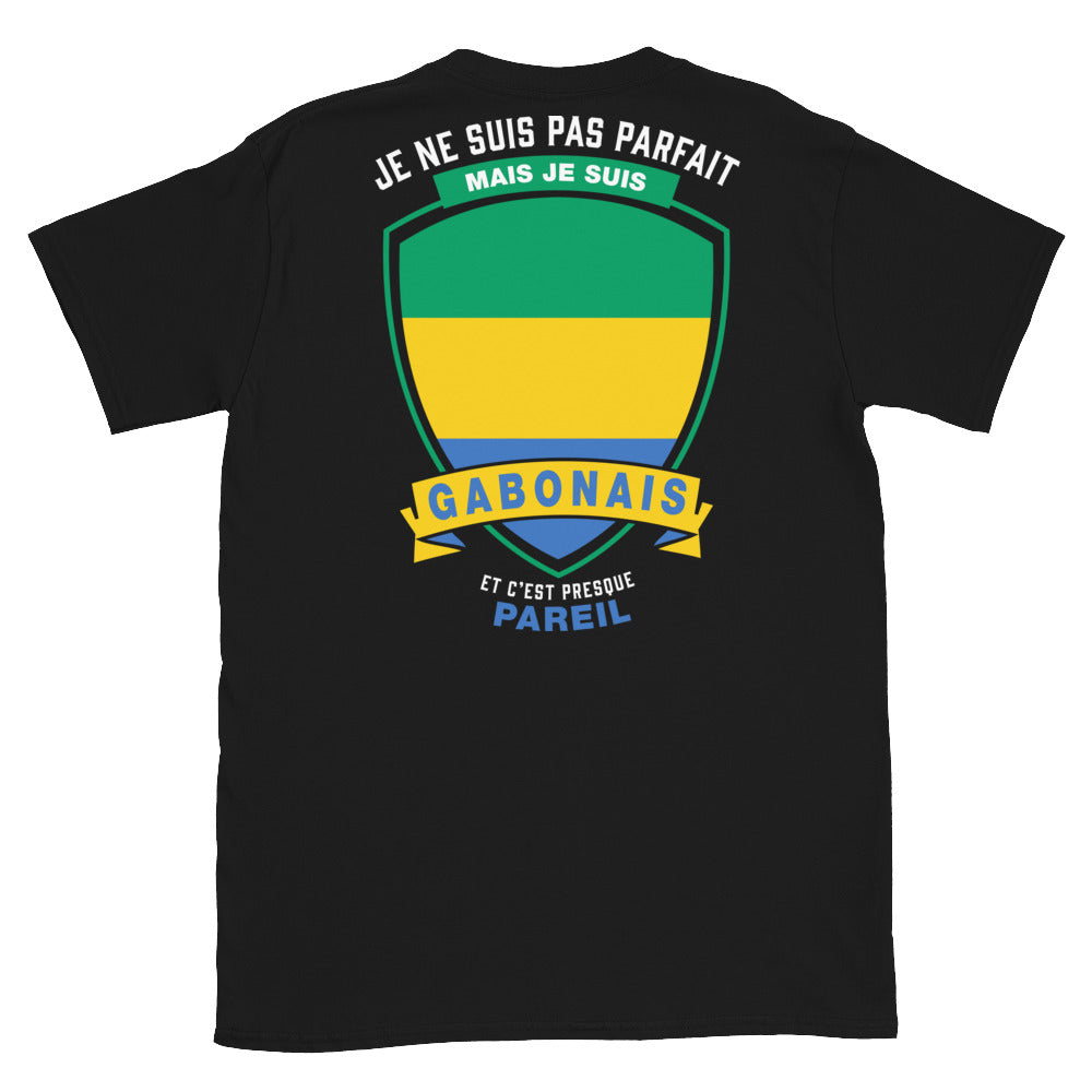 T-shirt Gabon noir - Je ne suis pas parfait mais