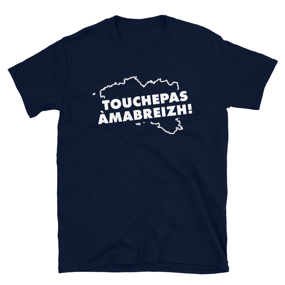 T-shirt Bretagne gris foncé chiné dos - Touche pas à ma Breizh