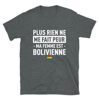 Thumbnail for T-shirt Bolivien bleu marine - Plus rien ne me fait peur ma femme est