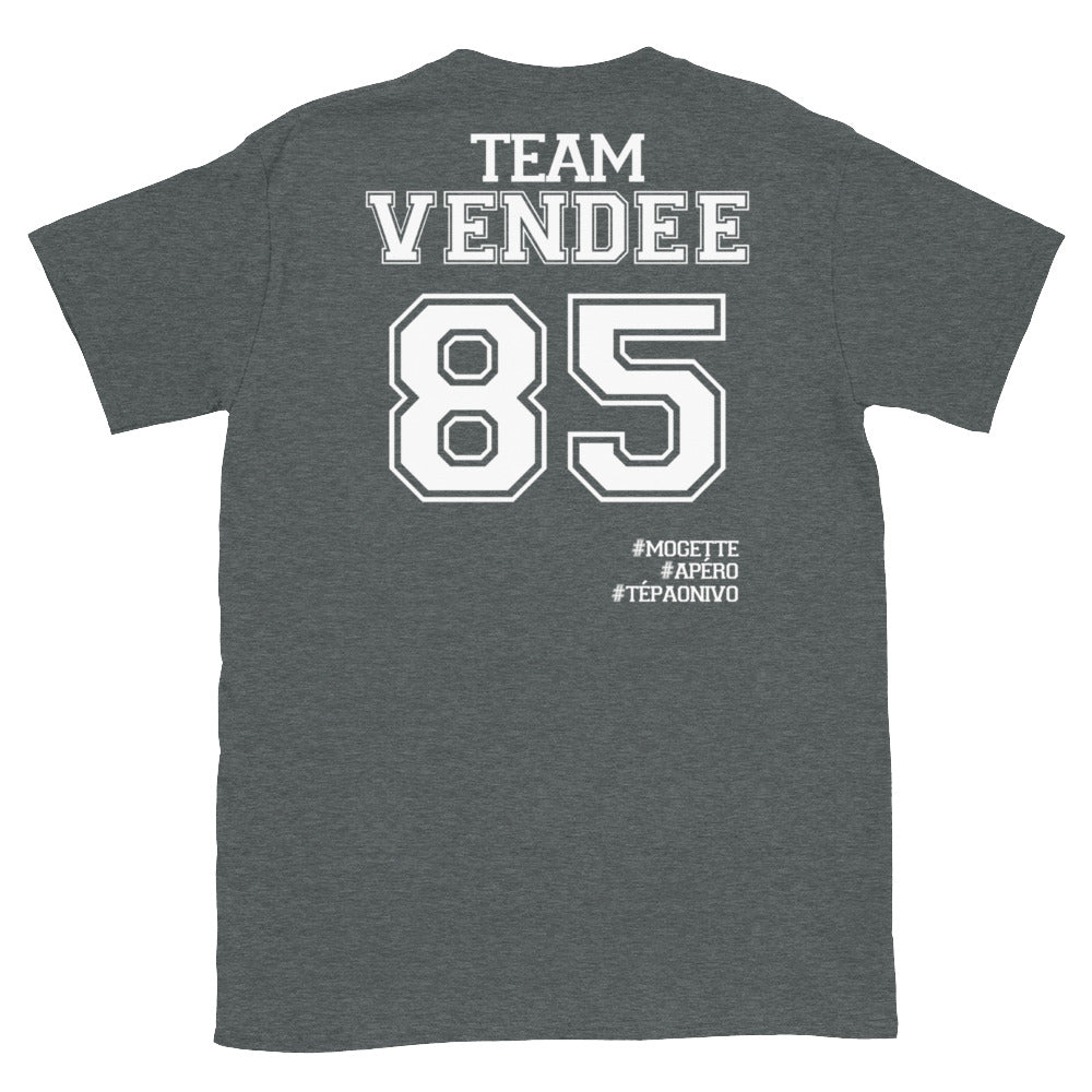 T-shirt Vendée noir dos - Fierté locale et confort durable
