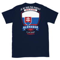 Thumbnail for T-shirt Slovaque noir dos - Je ne suis pas parfait mais.