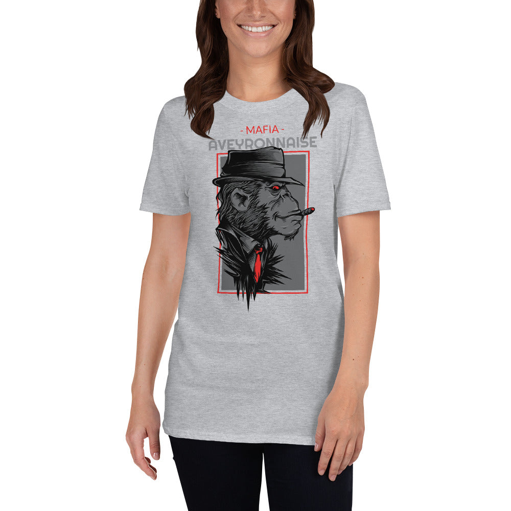 T-shirt Aveyron gris foncé chiné - Mafia avec humour