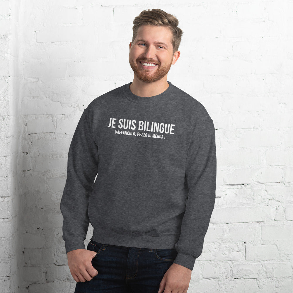 Bilingue Italien - Sweatshirt - Ici & Là - T-shirts & Souvenirs de chez toi