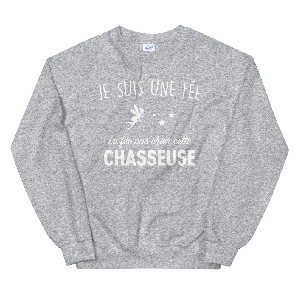 Sweatshirt Fée Chasseuse bleu marine dos - design humoristique et chaleureux