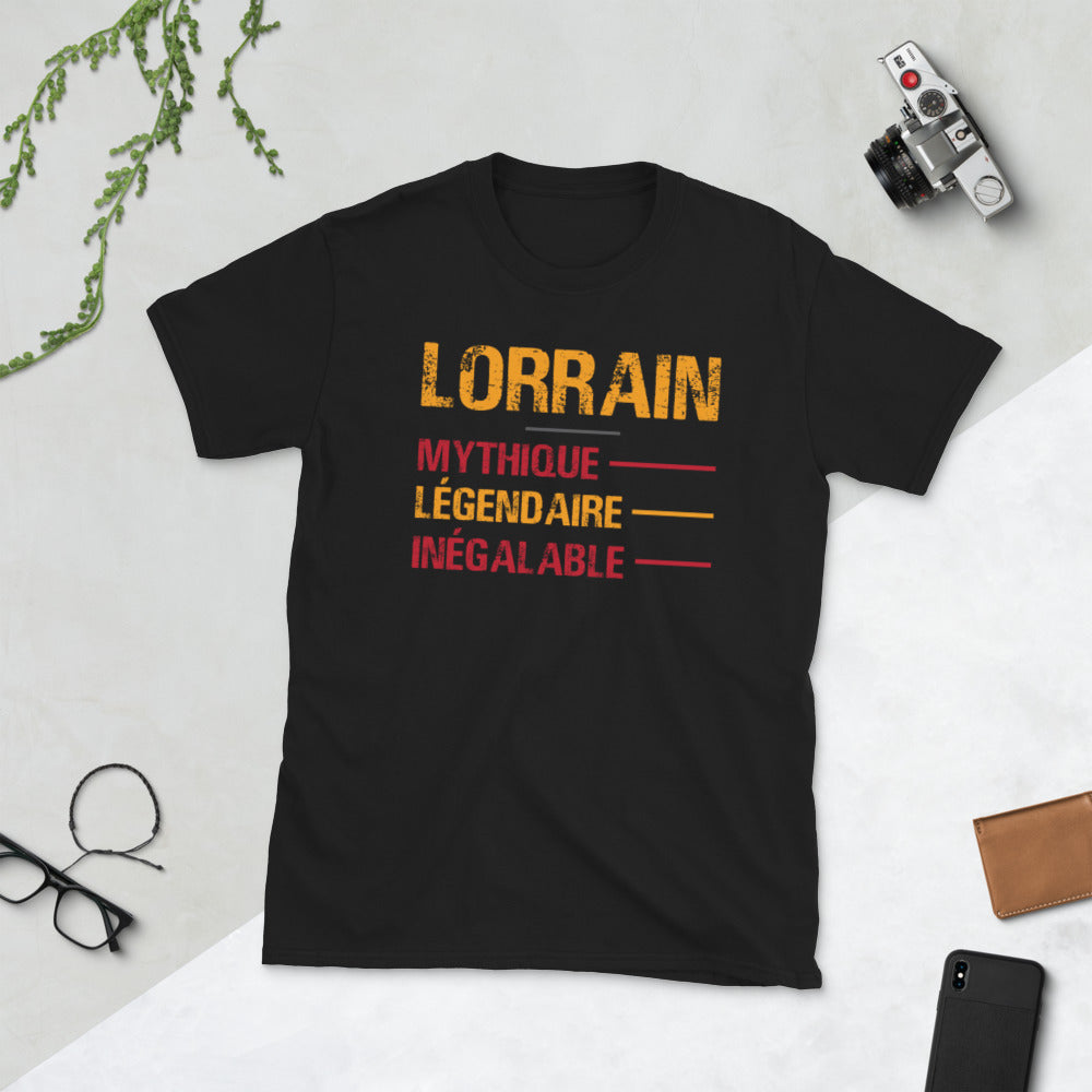 T-shirt Lorrain bleu marine - texte humoristique sur les origines