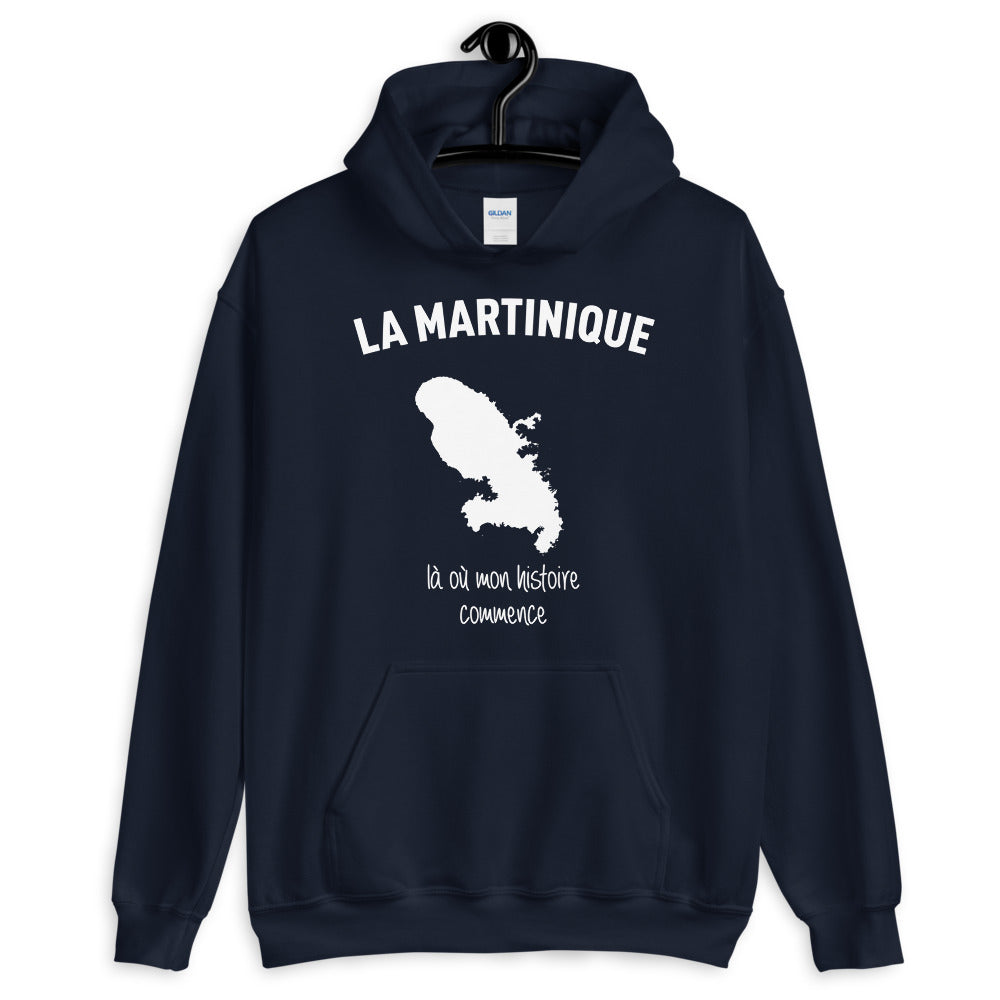 Sweatshirt Martinique bleu marine - Mon histoire commence ici