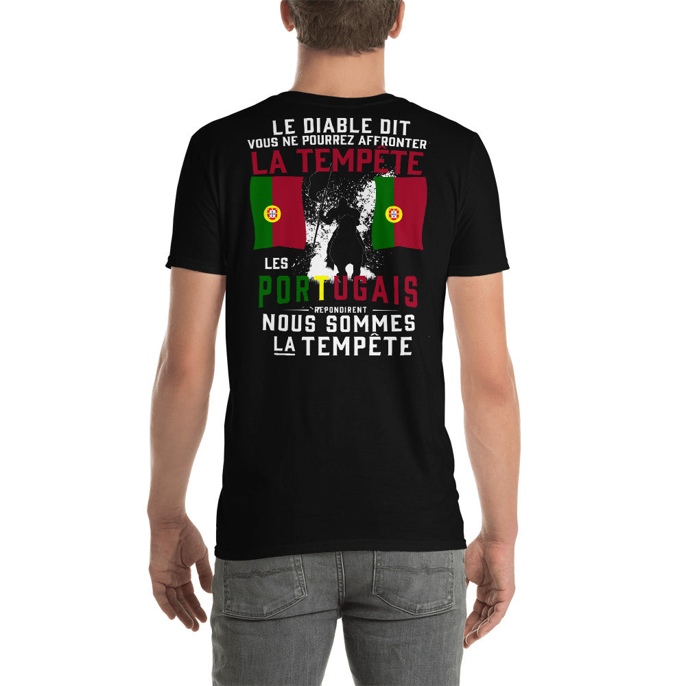 T-shirt Portugal noir dos - Fiers comme la tempête