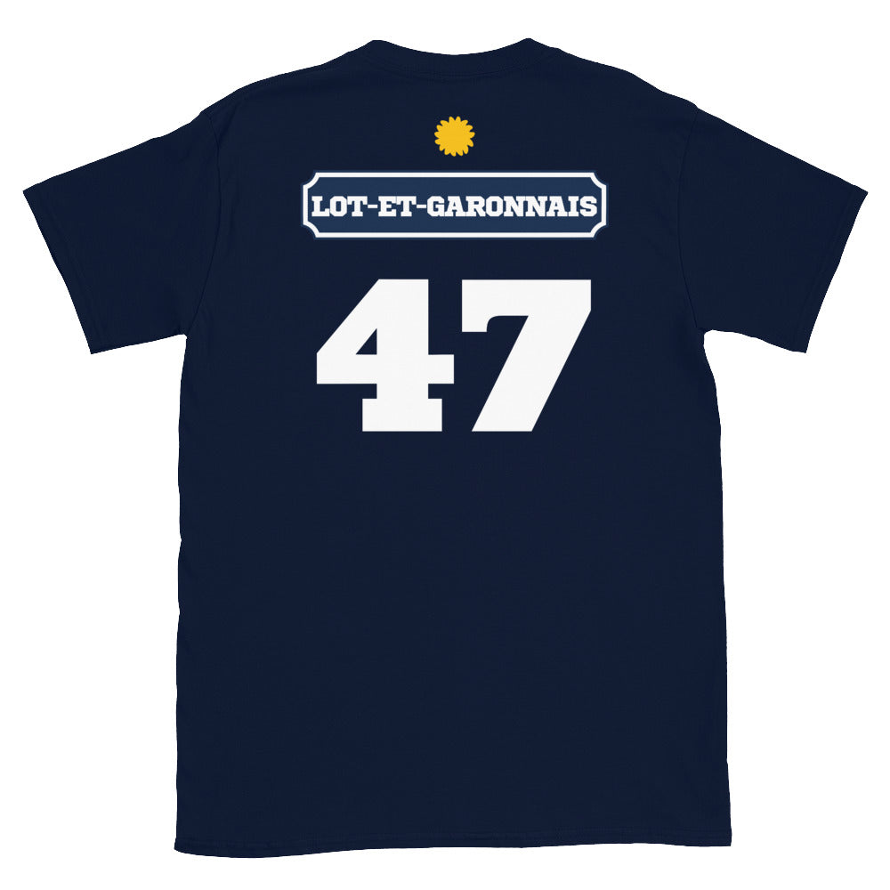 T-shirt Lot-et-Garonnais noir - Pastis 47 avec humour local