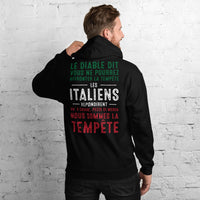 Thumbnail for Sweatshirt Italie gris foncé dos - Douceur et fierté à chaque port