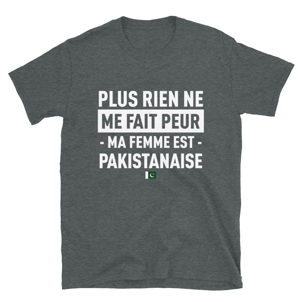 T-shirt Pakistan bleu marine - Plus rien ne me fait peur ma femme est.