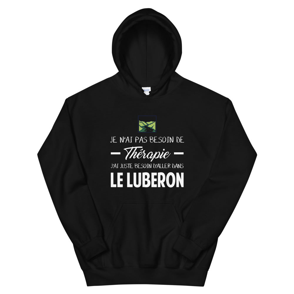 Sweatshirt Luberon noir - Je n'ai pas besoin de thérapie