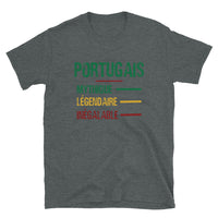 Thumbnail for Portugais - Mythique - Légendaire - Inégalable - T-shirt Standard - Ici & Là - T-shirts & Souvenirs de chez toi