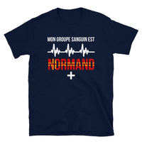 Thumbnail for T-shirt Normand gris foncé chiné - Mon groupe sanguin : Normand plus