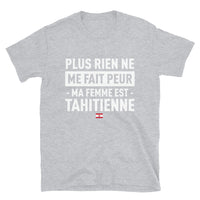 Thumbnail for T-shirt Tahiti bleu marine dos - Plus rien ne me fait peur ma femme est