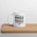 Bonheur & réunionnaise - Mug Blanc brillant - Ici & Là - T-shirts & Souvenirs de chez toi