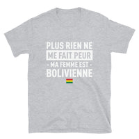Thumbnail for T-shirt Bolivien bleu marine dos - Plus rien ne me fait peur ma femme est