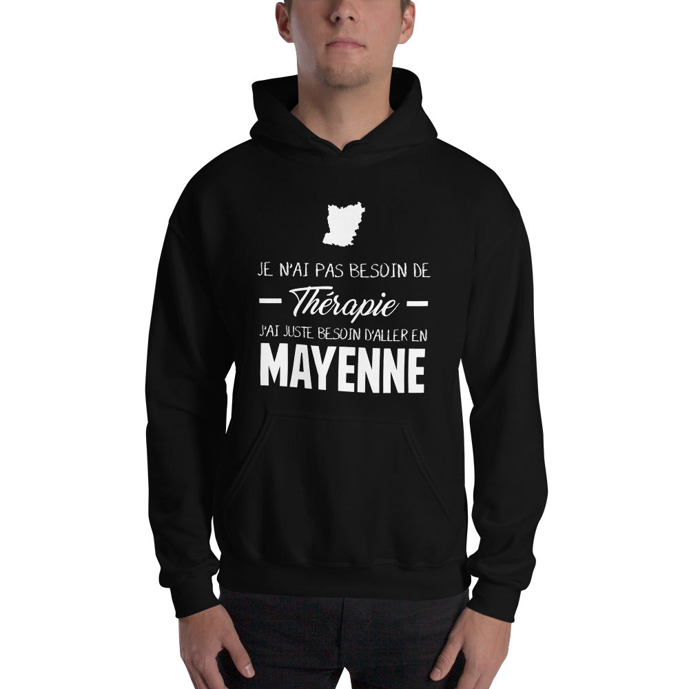 Sweatshirt Mayenne gris sport - Je n'ai pas besoin de thérapie