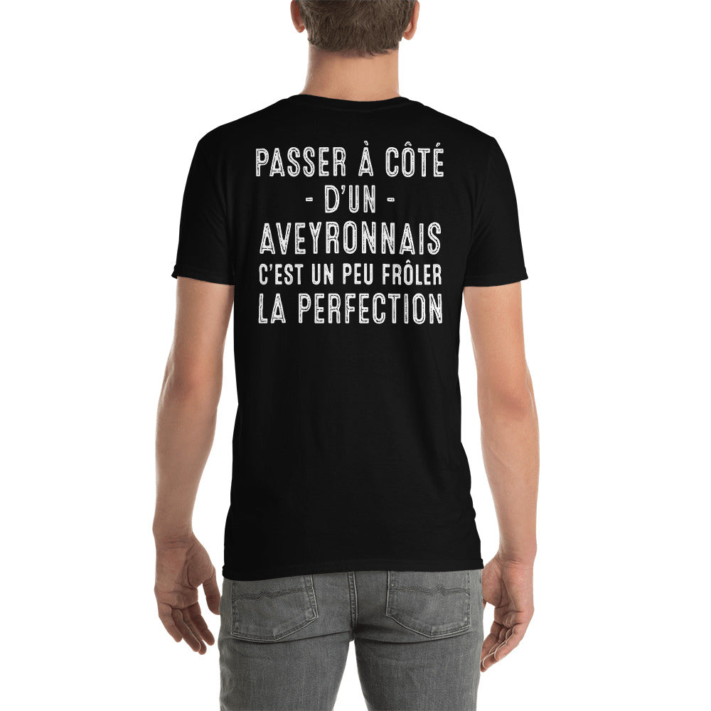 T-shirt Aveyron noir dos - Passer à côté d'un Aveyronnais
