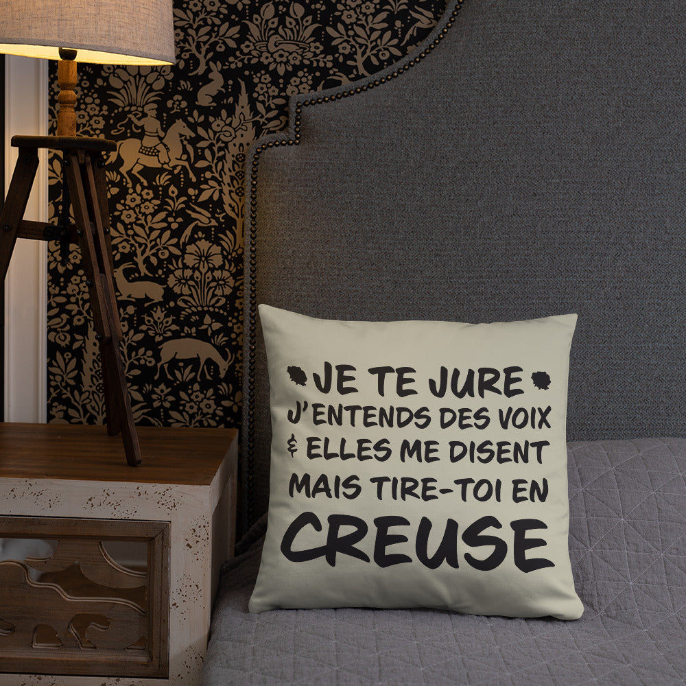 Tire toi en Creuse - Coussin décoratif et humoristique sur la Creuse - Ici & Là - T-shirts & Souvenirs de chez toi