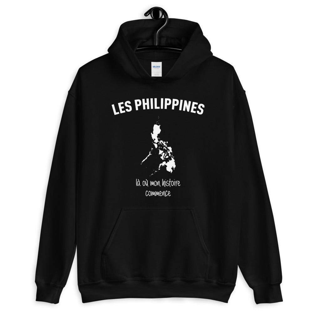 Sweatshirt Philippines noir - Mon histoire commence ici
