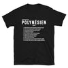 T-shirt Polynésien noir - Fierté et humour en coton
