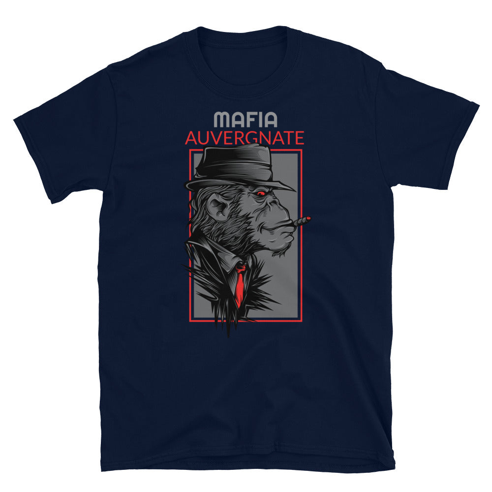 T-shirt Auvergne gris foncé chiné dos - Mafia auvergnate humoristique