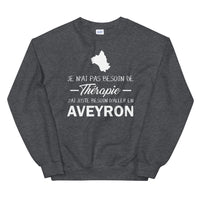 Thumbnail for Sweatshirt Aveyron noir dos - Pas besoin de thérapie