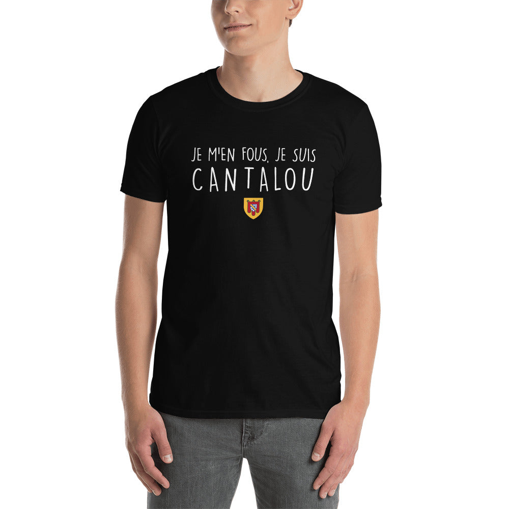 T-shirt Cantalou bleu marine - Je m'en fous je suis Cantalou