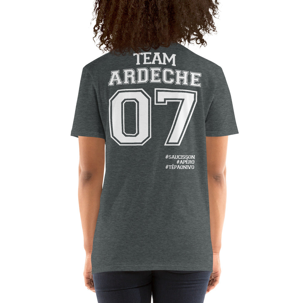 T-shirt Ardèche gris foncé - Fierté locale avec humour