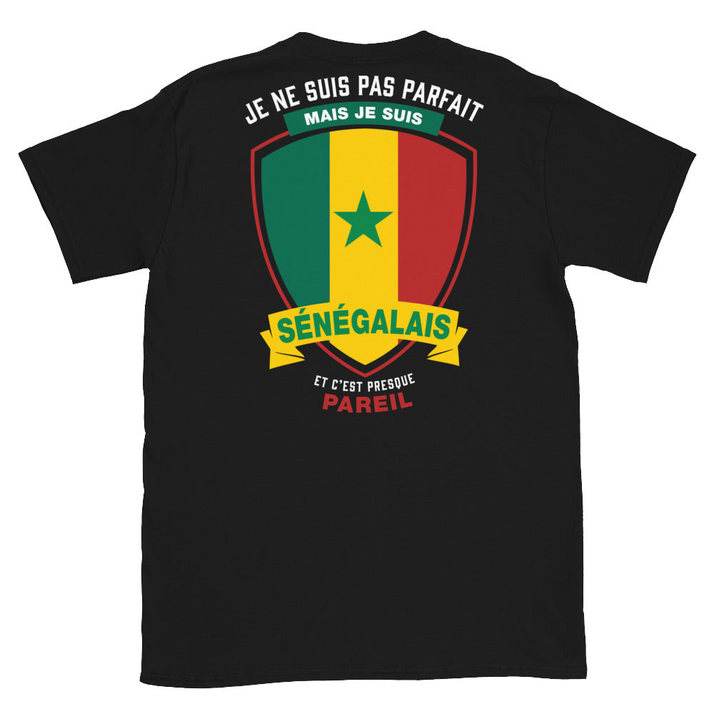 T-shirt Sénégal noir - Je ne suis pas parfait mais...