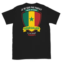 Thumbnail for T-shirt Sénégal noir - Je ne suis pas parfait mais...